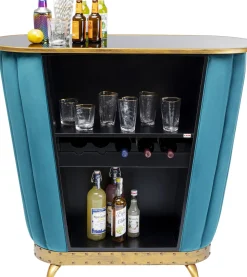 Bar After Work - Bardisk i Blågrön Sammet/Mässing - KARE Design