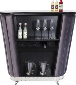 Bar After Work - Bardisk i Grå Sammet/Krom - KARE Design