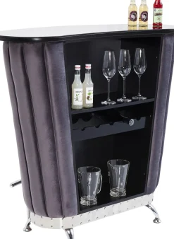 Bar After Work - Bardisk i Grå Sammet/Krom - KARE Design