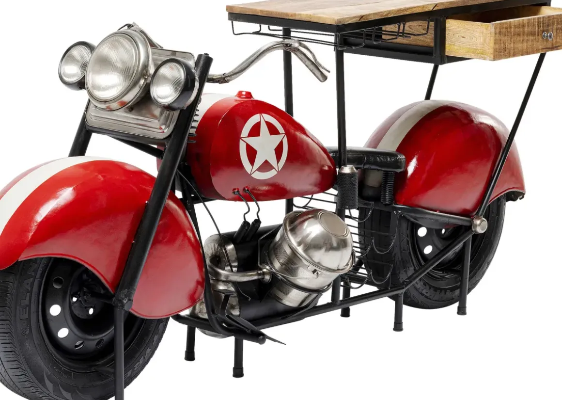 Bar Motorbike - Vintage Röd, 210x98cm - KARE Design