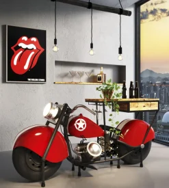 Bar Motorbike - Vintage Röd, 210x98cm - KARE Design