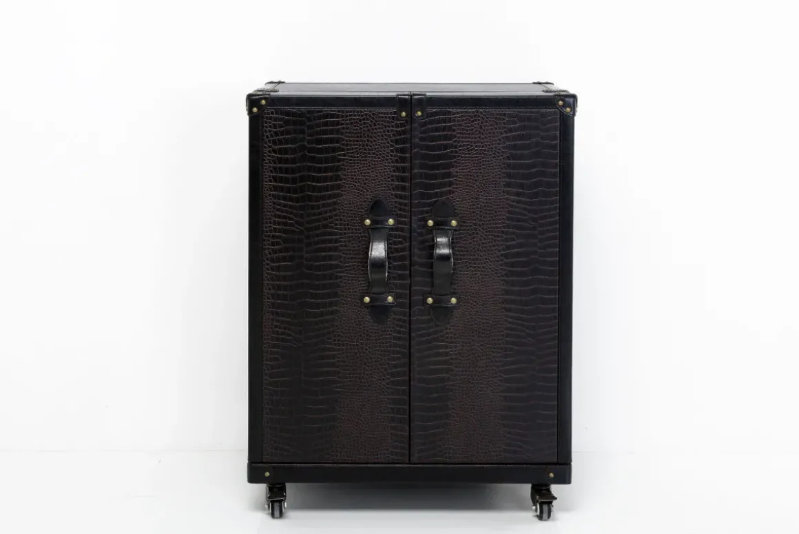 Barskåp Globetrotter - Svartbrun, 83cm - KARE Design