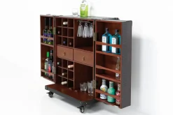 Barskåp Globetrotter - Svartbrun, 83cm - KARE Design