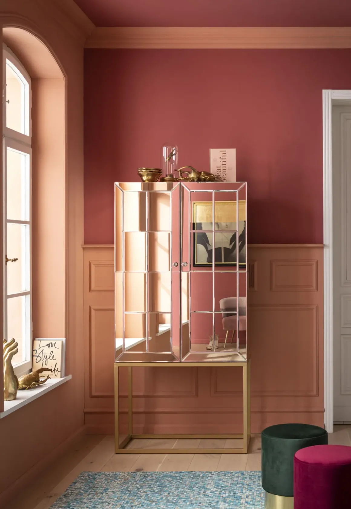 Barskåp Luxury - Champagnefärgat Spegelglas - KARE Design