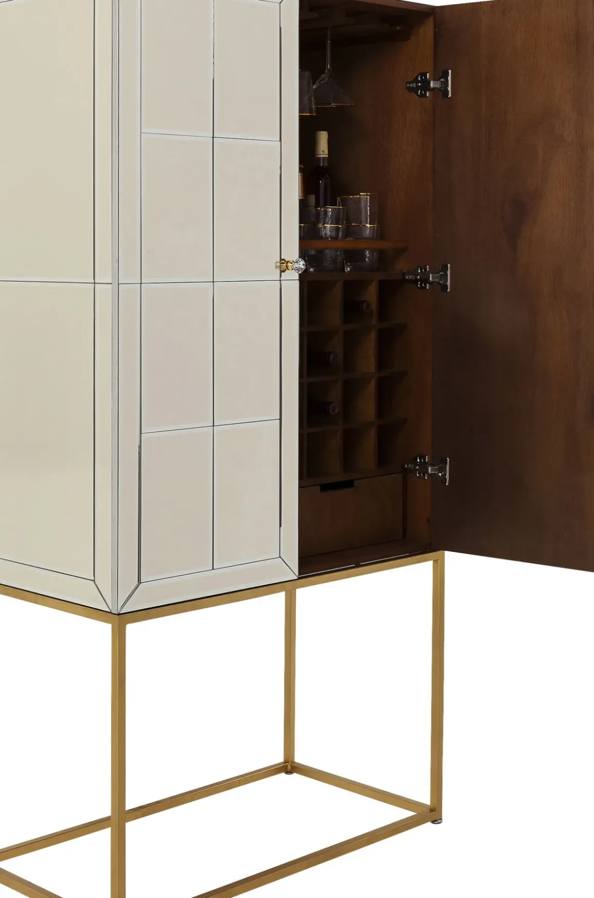Barskåp Luxury - Champagnefärgat Spegelglas - KARE Design
