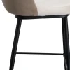 Barstol Hojas - Klädd barstol med ryggstöd - Beige - KARE Design