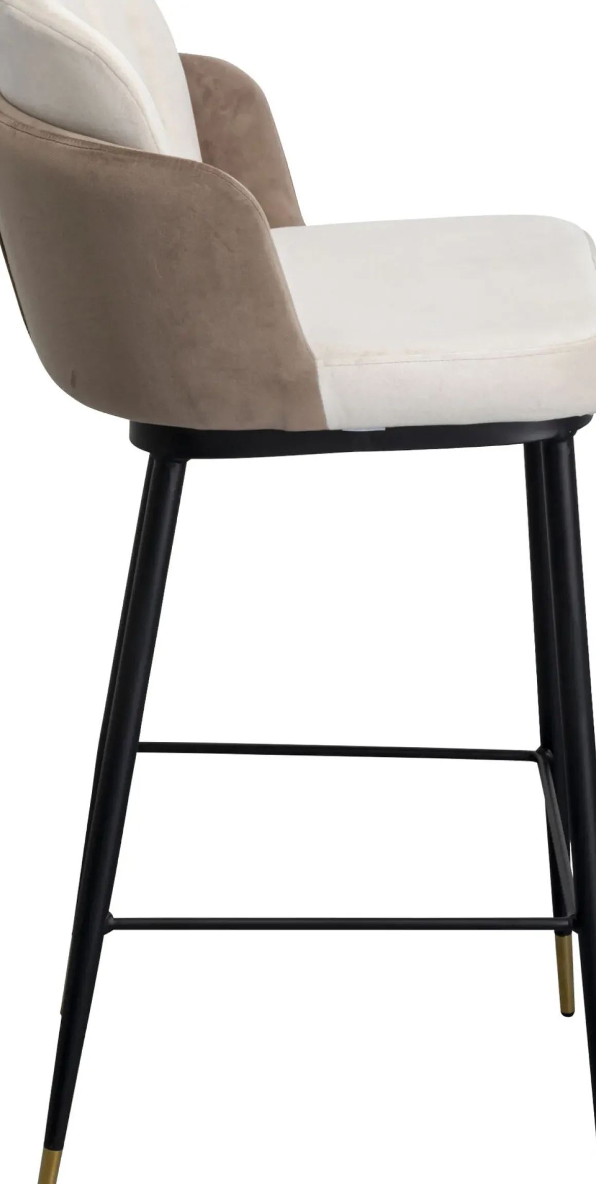 Barstol Hojas - Klädd barstol med ryggstöd - Beige - KARE Design