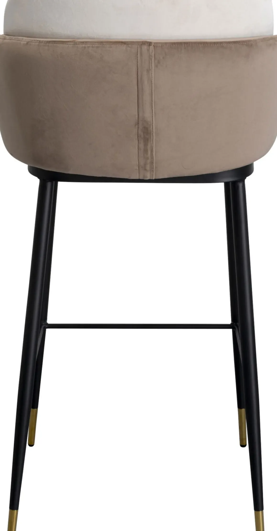 Barstol Hojas - Klädd barstol med ryggstöd - Beige - KARE Design