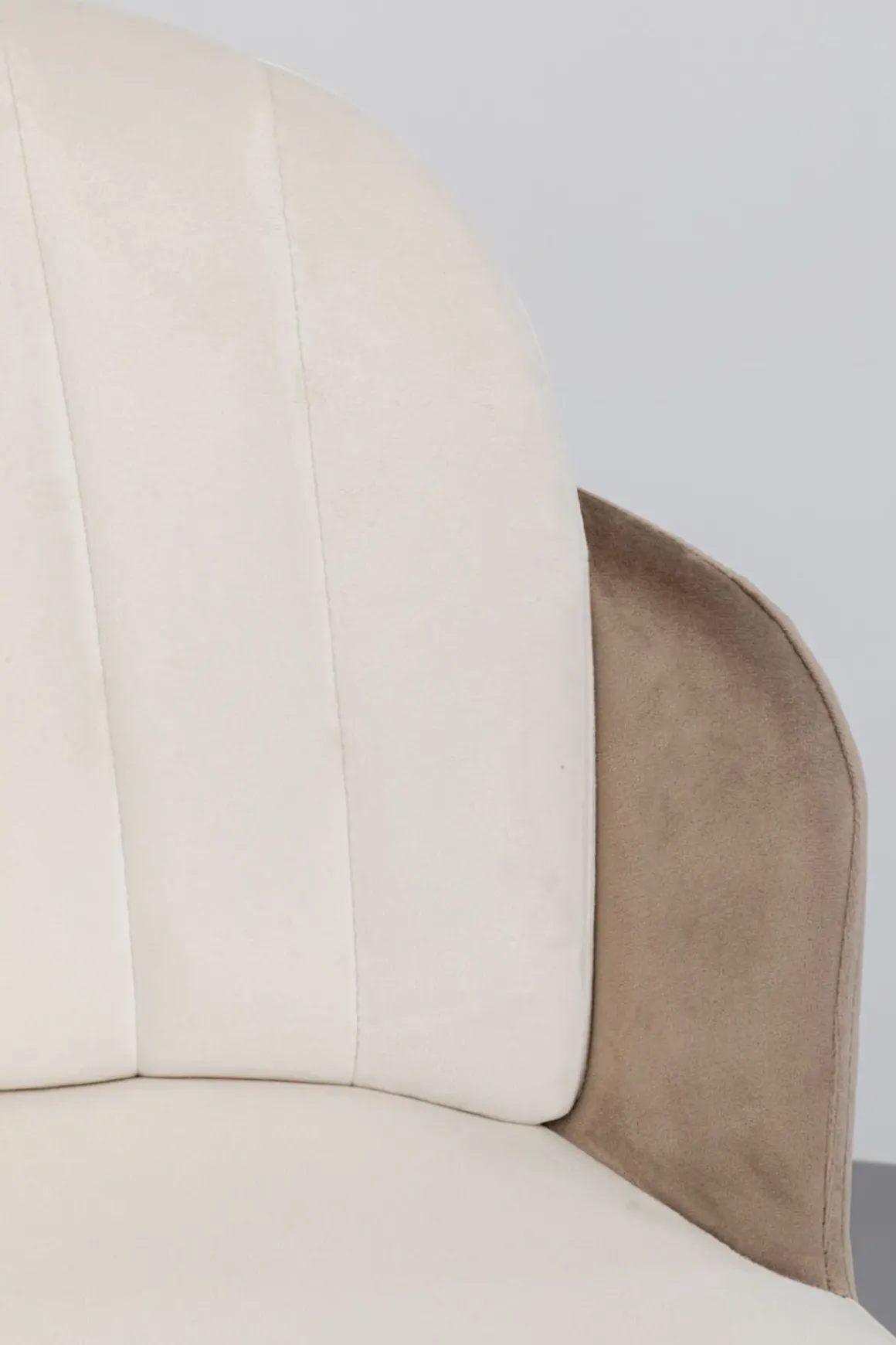 Barstol Hojas - Klädd barstol med ryggstöd - Beige - KARE Design
