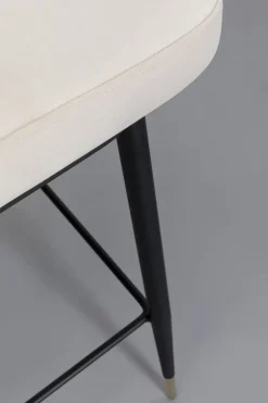 Barstol Hojas - Klädd barstol med ryggstöd - Beige - KARE Design
