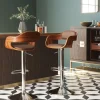 Barstol Monaco - Höj- och Sänkbar Krom/Brun - KARE Design