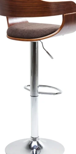 Barstol Monaco - Höj- och Sänkbar Krom/Brun - KARE Design