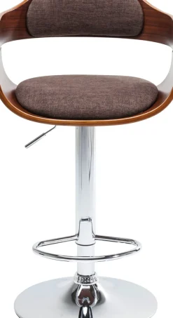 Barstol Monaco - Höj- och Sänkbar Krom/Brun - KARE Design