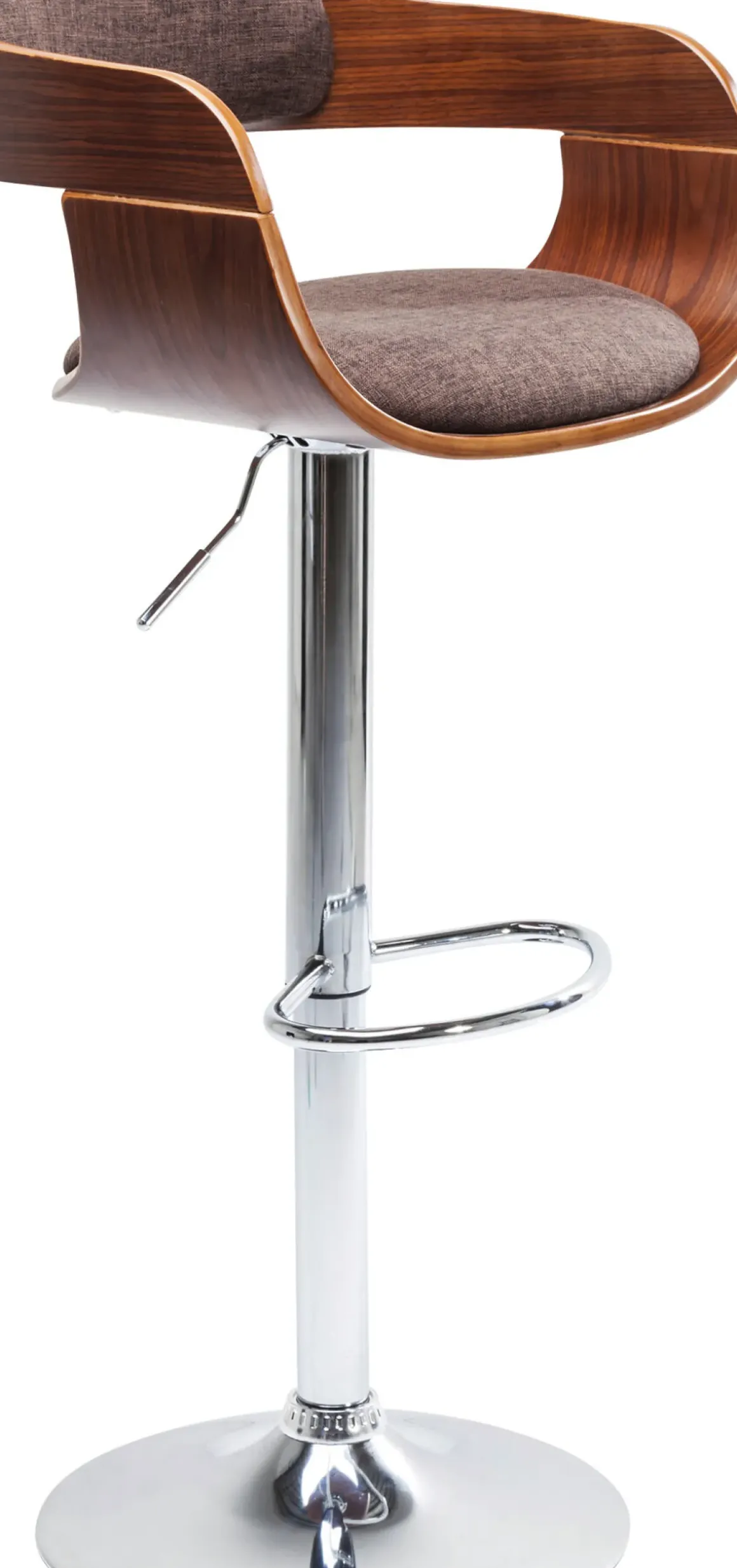 Barstol Monaco - Höj- och Sänkbar Krom/Brun - KARE Design