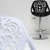 Barstol Ornament - Höj- och Sänkbar Krom/Vit - KARE Design