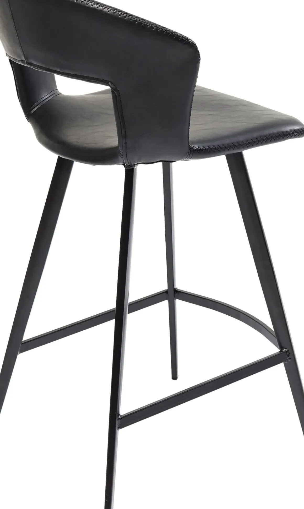 Barstol Reunion - Svart Konstläder - KARE Design