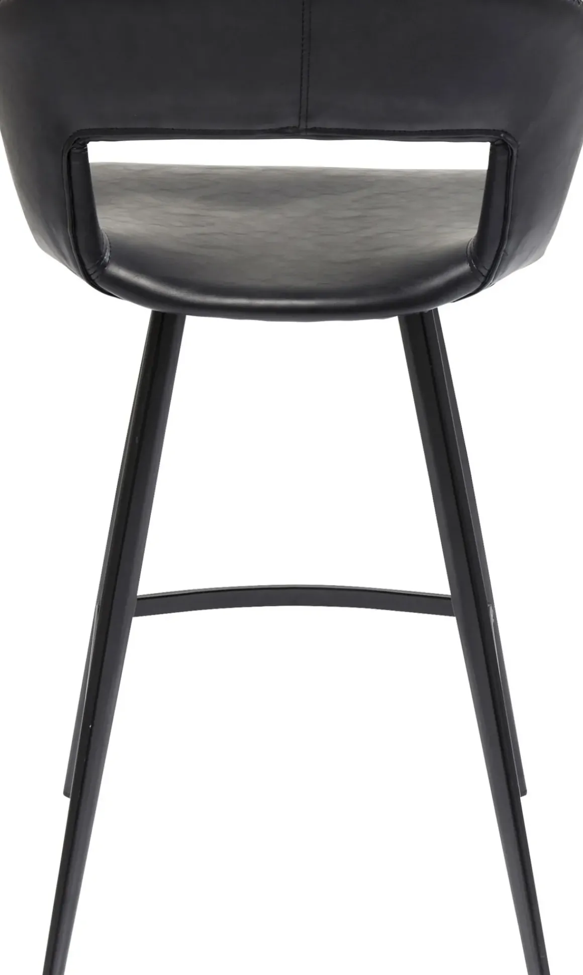 Barstol Reunion - Svart Konstläder - KARE Design