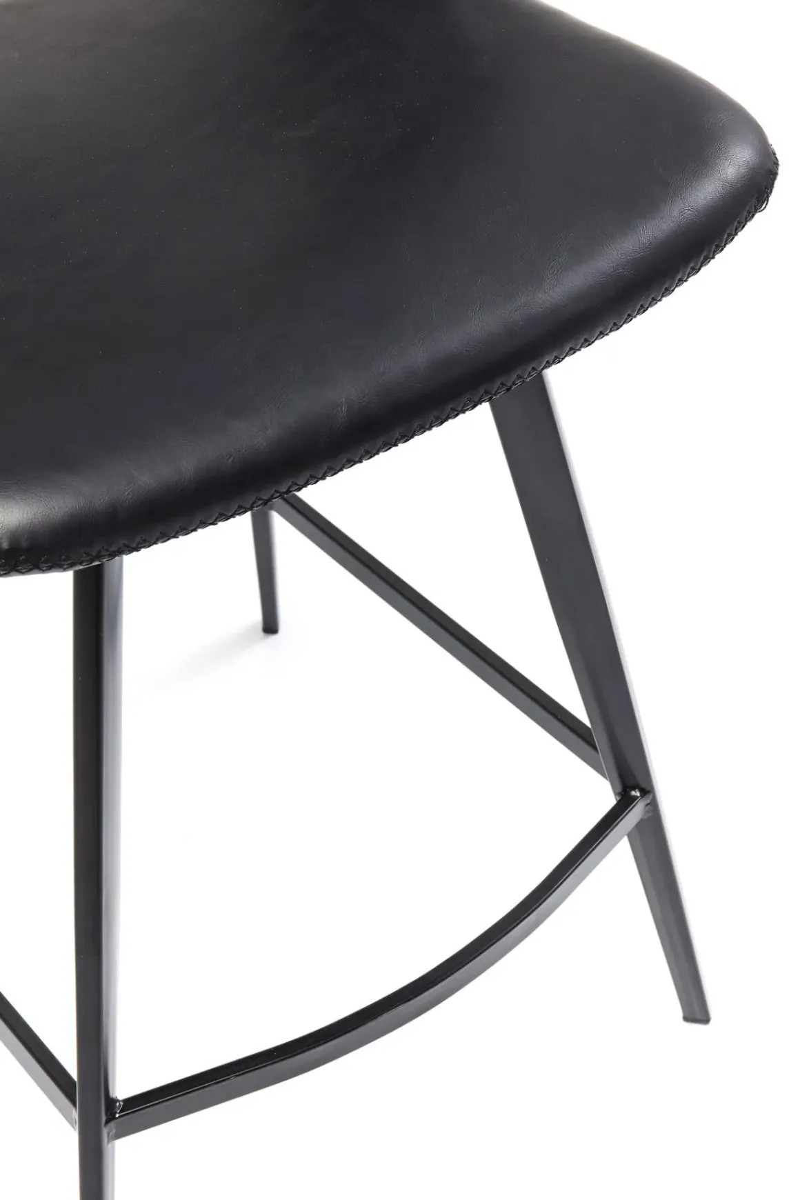 Barstol Reunion - Svart Konstläder - KARE Design