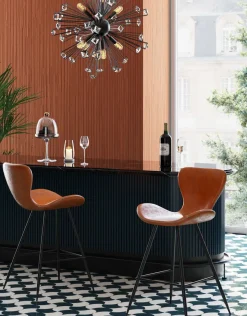 Barstol Rusty - Konjaksfärgad Konstläder - KARE Design
