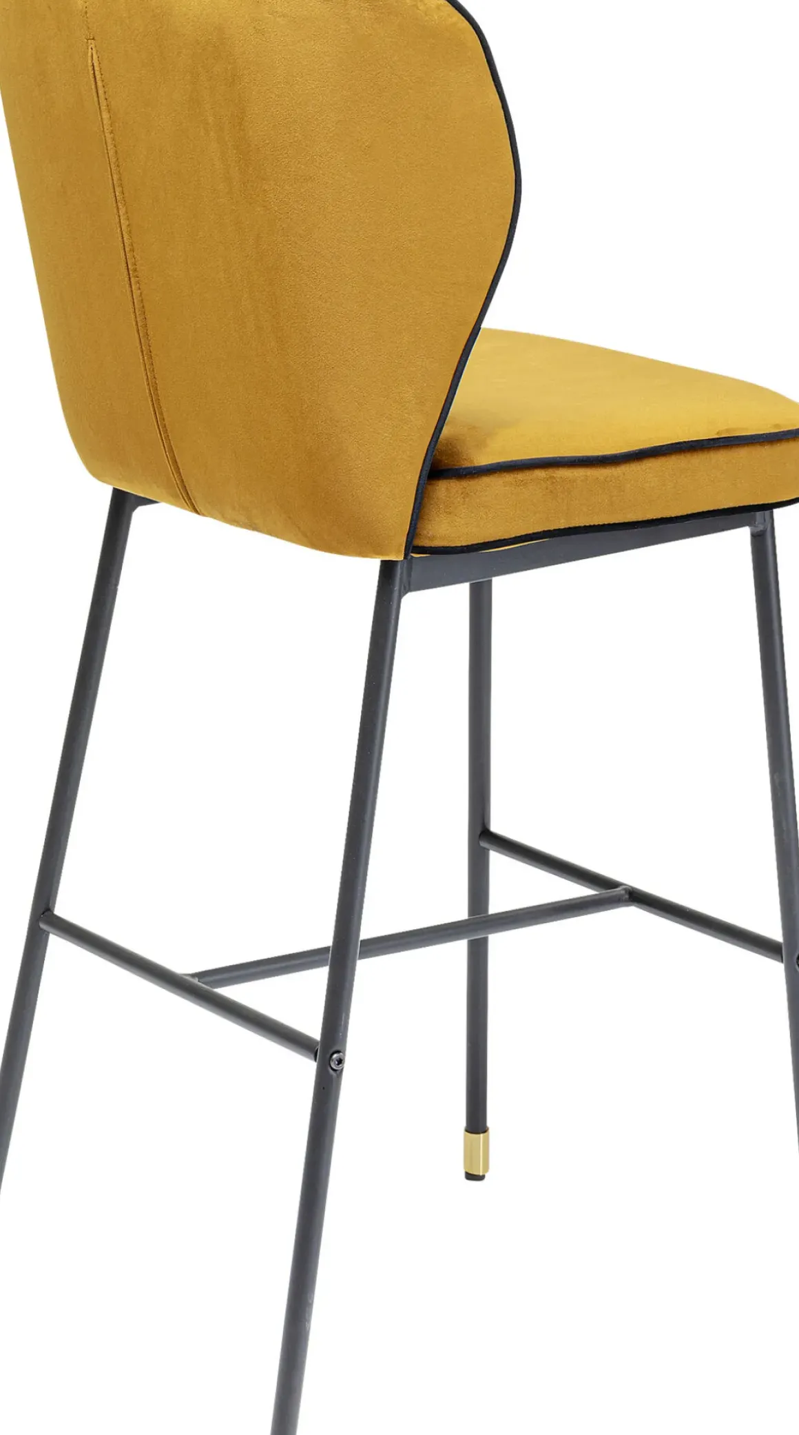 Barstol Stavanger - Brunguld Sammet/Svart - KARE Design