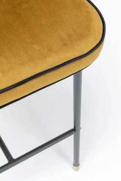 Barstol Stavanger - Brunguld Sammet/Svart - KARE Design