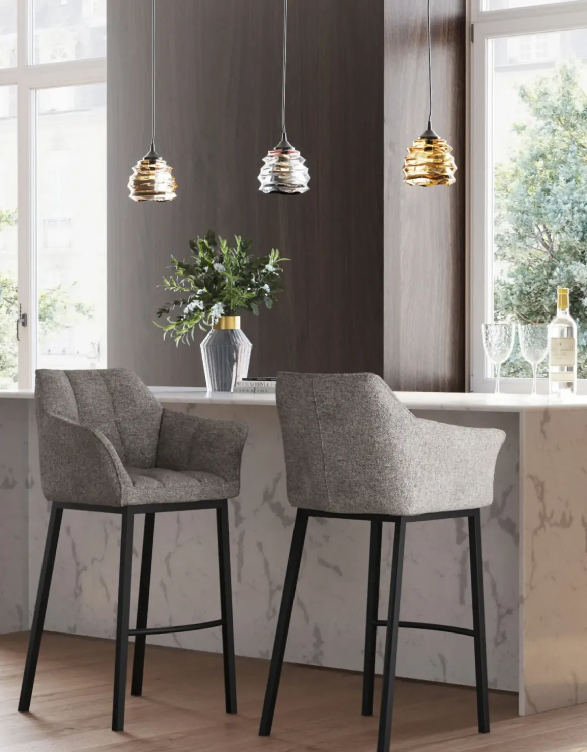 Barstol Thinktank - Grå/Svart - KARE Design