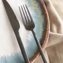 Bestick Gloria Matt Svart (16-part) - KARE Design