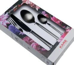 Bestick Gloria Matt Svart (16-part) - KARE Design