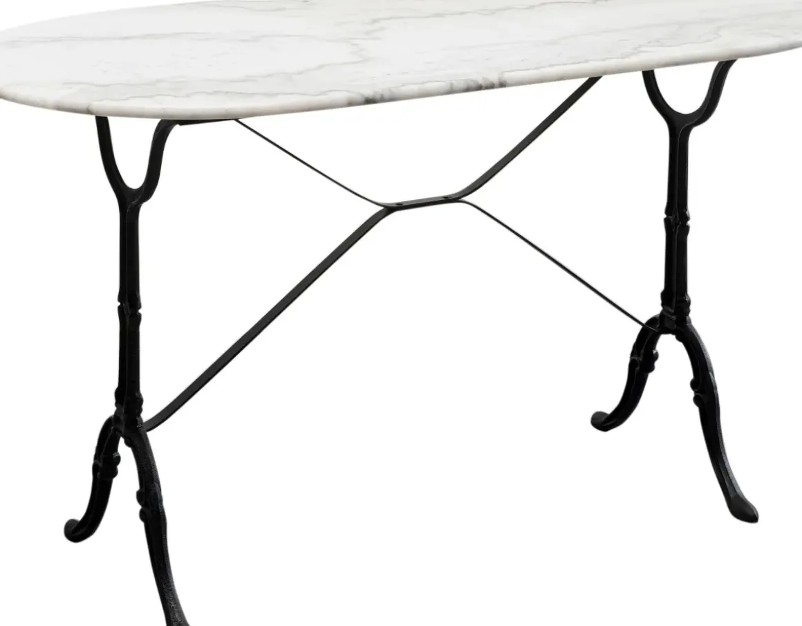 Bistro cafébord Kaffeehaus - Ovalt, Vitt, 120x60cm - KARE Design