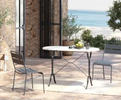 Bistro cafébord Kaffeehaus - Ovalt, Vitt, 120x60cm - KARE Design