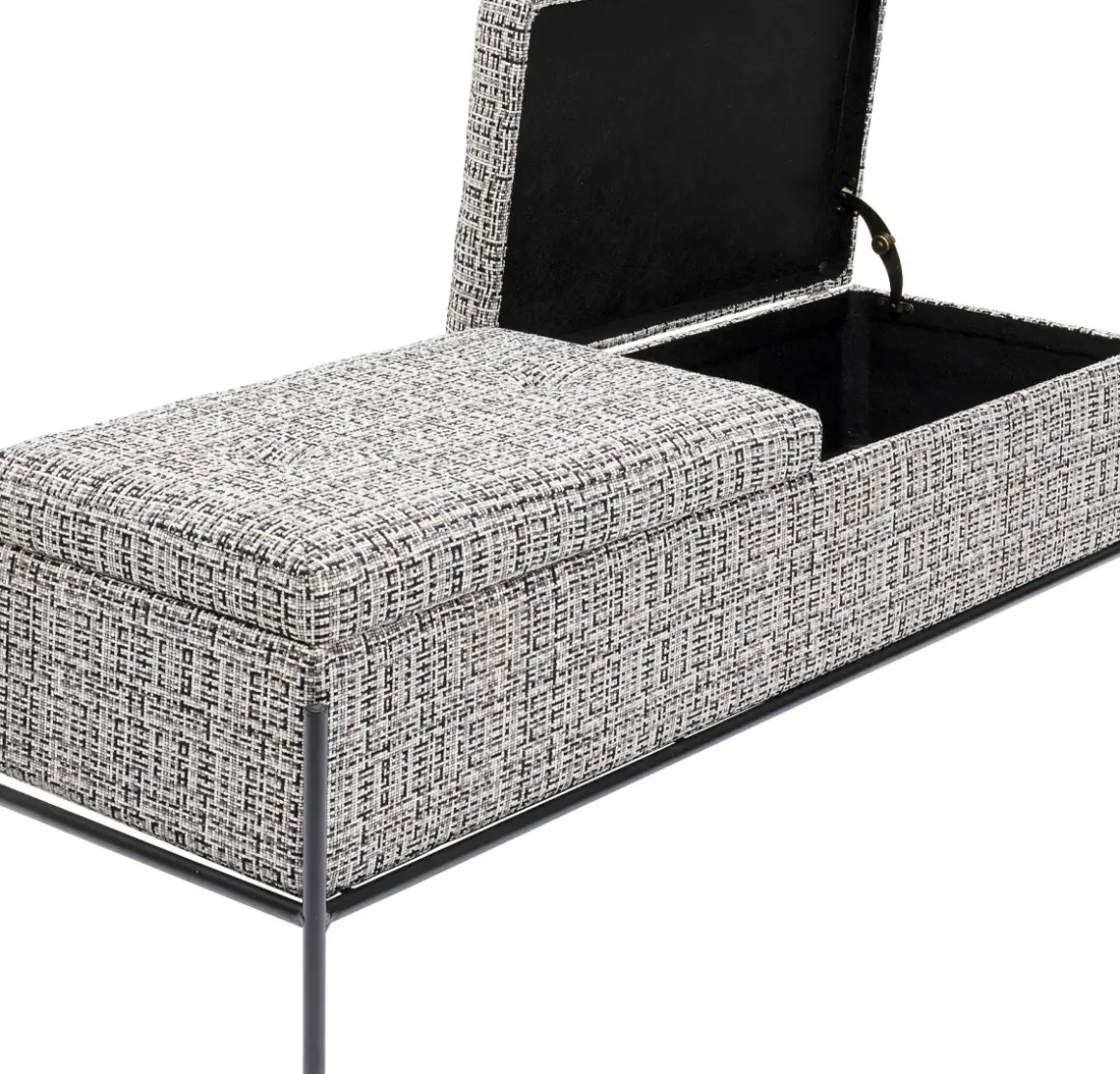 Bänk Buttons Förvaring, Salt & Pepper Struktur, 120cm - KARE Design
