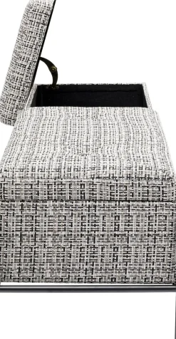 Bänk Buttons Förvaring, Salt & Pepper Struktur, 120cm - KARE Design