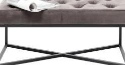 Bänk Crossover - Grå Sammet/Svart, 90cm - KARE Design