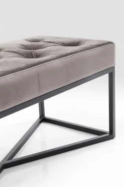 Bänk Crossover - Grå Sammet/Svart, 90cm - KARE Design