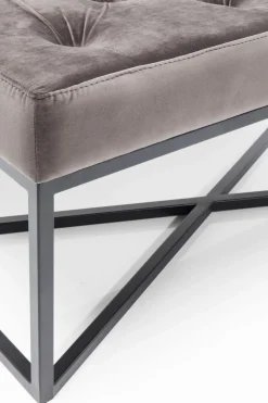 Bänk Crossover - Grå Sammet/Svart, 150cm - KARE Design
