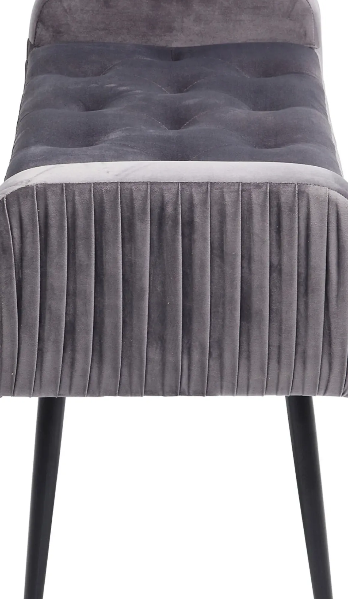 Bänk Lofty - Grå Sammet /Svarta ben, 103cm - KARE Design