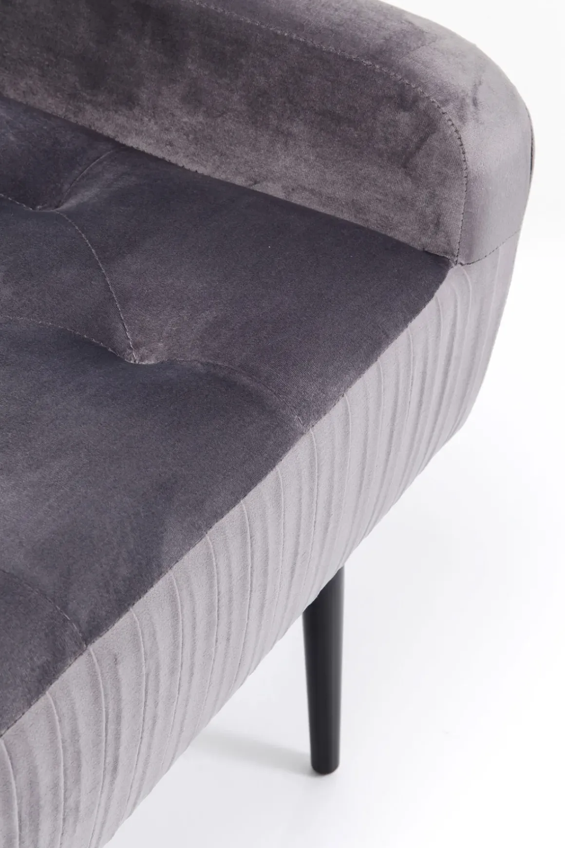 Bänk Lofty - Grå Sammet /Svarta ben, 103cm - KARE Design