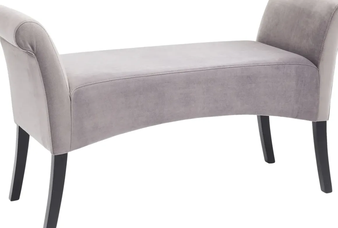 Bänk Motley - Ljusgrå Sammet, 107cm - KARE Design