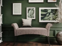 Bänk Motley - Ljusgrå Sammet, 107cm - KARE Design