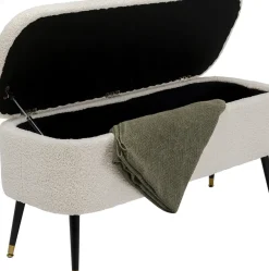 Bänk Rico - Förvaring, Vit, 109cm - KARE Design