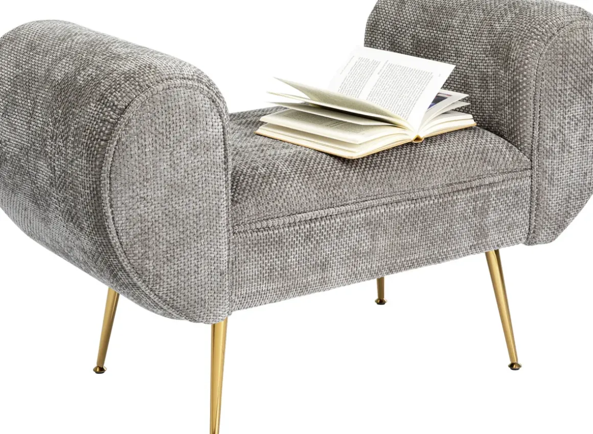 Bänk Trono - Grå, 100cm - KARE Design