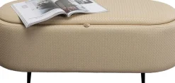 Bänk Venezia Storage - Flätad Beige 100cm - KARE Design
