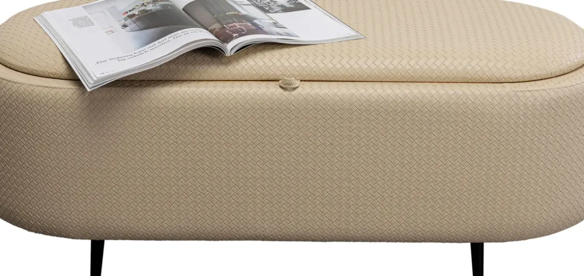 Bänk Venezia Storage - Flätad Beige 100cm - KARE Design