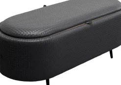 Bänk Venezia Storage - Flätad Svart 100cm - KARE Design