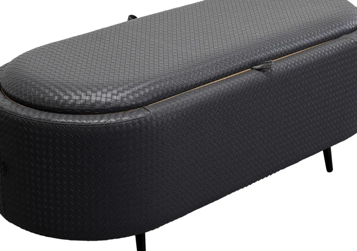 Bänk Venezia Storage - Flätad Svart 100cm - KARE Design