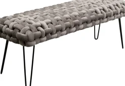 Bänk Weave - Grå, 128cm - KARE Design