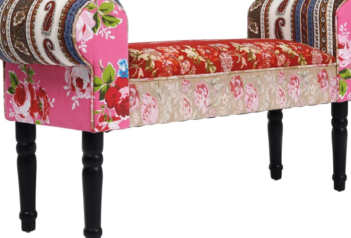 Bänk Wing Patchwork Röd - KARE Design
