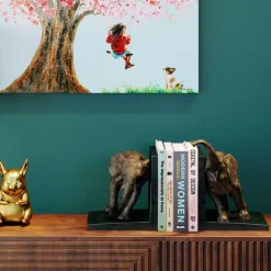 Bokstöd Elephants 42cm, 2 st. - KARE Design