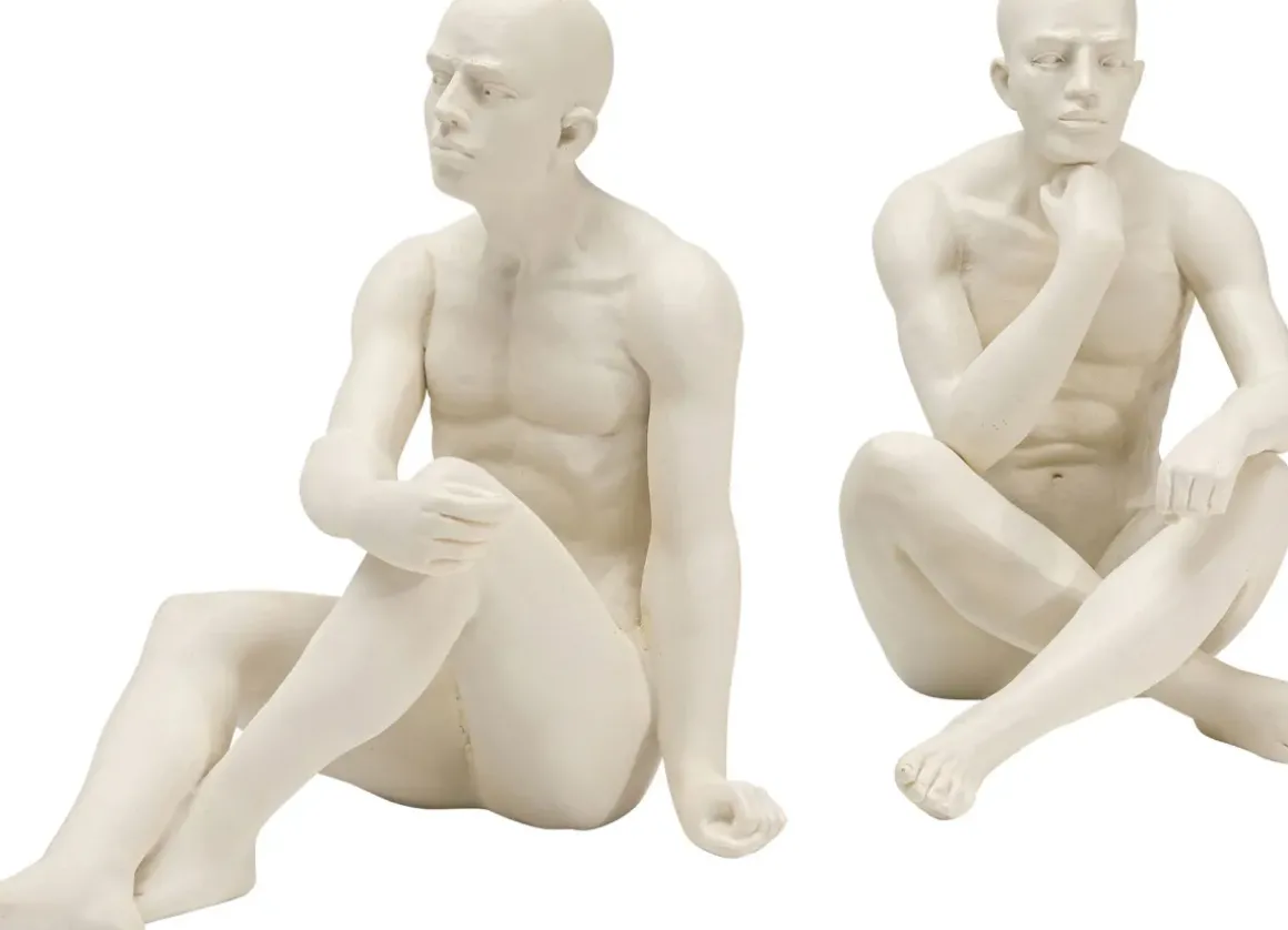 Bokstöd Meditating Man - vit, 2st - KARE Design