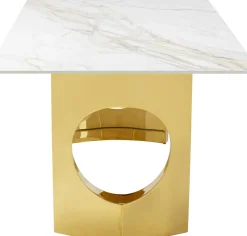 Bord Eternity Oho - Keramik/Guld, 180x90cm - KARE Design